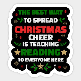 Reading Teacher Christmas Sticker